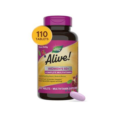 Мультивитамины для женщин 50+ Nature's Way Alive! Womens 50+, 110 таблеток