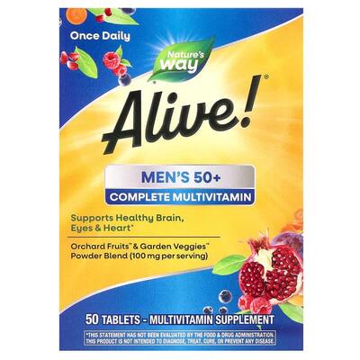 Мультивитамины для мужчин 50+ Nature's Way Alive! Men's 50+, 50 таблеток