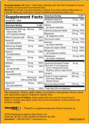 Мультивітаміни для чоловіків 50+ Nature's Way Alive! Men's 50+ Complete Multivitamin, 50 таблеток