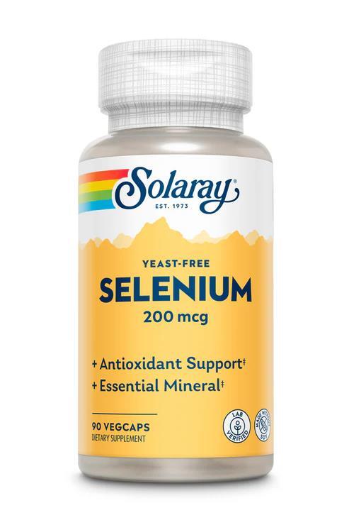 Селен Solaray Selenium 200 мкг, 90 веганских капсул