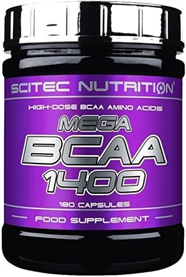 Аминокислота Scitec Nutrition Mega BCAA 1400, 180 капсул