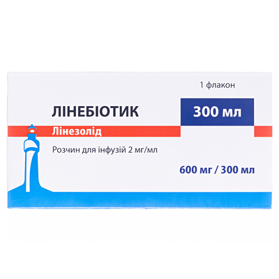 Линебиотик раствор д/инф. 2 мг/мл по 300 мл во флак.