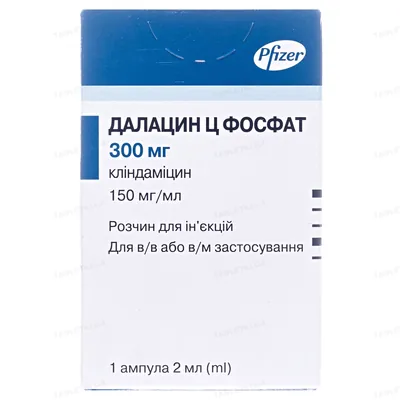 Далацин Ц фосфат розчин д/ін. 150 мг/мл по 2 мл №1 в амп.