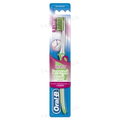 Зубна щітка Oral-B UltraThin Зелений чай, 1 штука