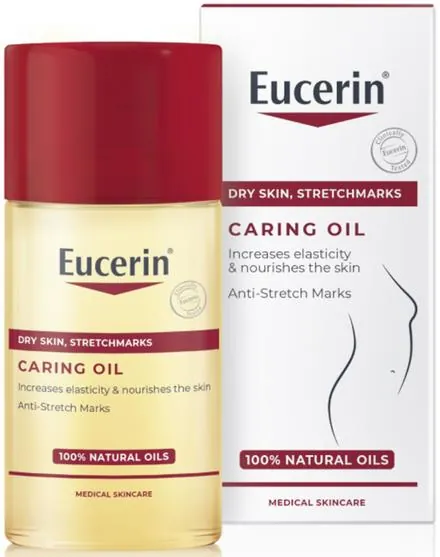 Олія для тіла Eucerin натуральна для підвищення еластичності шкіри та боротьби з розтяжками (63178), 125мл