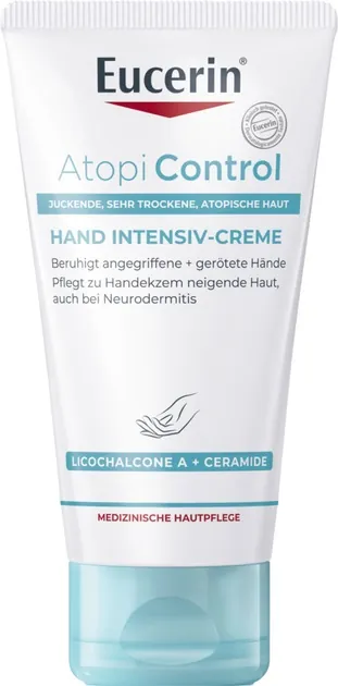 Крем для рук Eucerin AtopiControl інтенсивний для сухої і атопічної шкіри (89744), 75 мл
