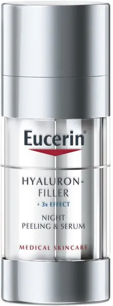 Нічний догляд для обличчя Eucerin Hyaluron-Filler + 3x Effect пілінг та сироватка (89774), 30 мл