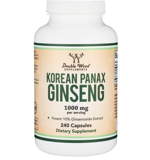 Корейский женьшень Панакс Double Wood Korean Panax Ginseng 1000 мг, 240 капсул