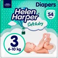 Підгузки Helen Harper Soft & Dry розмір 3 Midi, 6-10 кг, 54 шт
