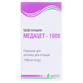Медацет-1000 порошок для р-ну д/ін. по 1000 мг №1 у флак.