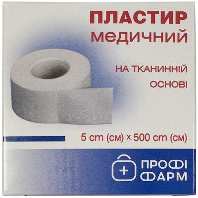 Пластырь медицинский Профи Фарм на тканевой основе 5 см х 500 см, 1 штука