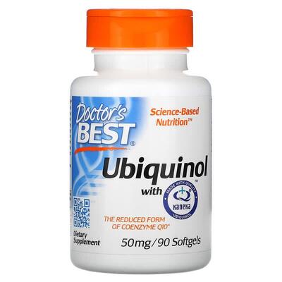 Убихинол Doctor's Best Ubiquinol with Kaneka 50 мг, 90 желатиновых капсул