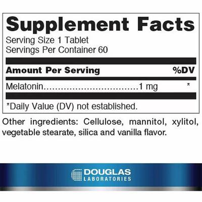 Мелатонин Douglas Laboratories Melatonin 1 мг, 60 таблеток