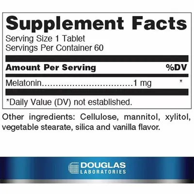 Мелатонін Douglas Laboratories Melatonin 1 мг, 60 таблеток