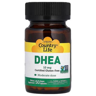ДГЭА Country Life DHEA 10 мг, 50 веганских капсул