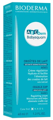 Крем дитячий Bioderma ABCDerm Babysquam для шкіри голови для видалення молочних кірочок, 40 мл