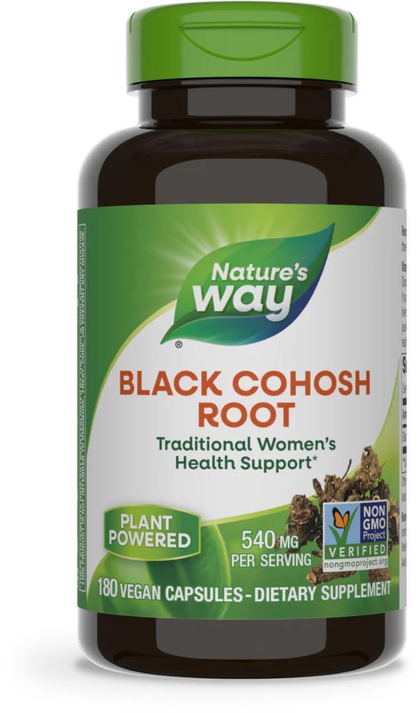 Клопогону корінь (Циміцифуга) Nature's Way Black Cohosh Root 540 мг, 180 вегетаріанських капсул