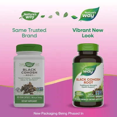 Клопогону корінь (Циміцифуга) Nature's Way Black Cohosh Root 540 мг, 180 вегетаріанських капсул