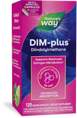 Метаболизм эстрогенов DIM-Plus Nature's Way DIM-Plus Estrogen Metabolism, 120 вегетарианских капсул