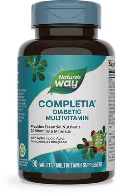 Мультивитамины для диабетиков Nature's Way Completia Diabetic MultiVitamin без железа, 90 таблеток