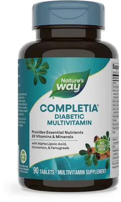 Мультивітаміни для діабетиків Nature's Way Completia Diabetic MultiVitamin без заліза, 90 таблеток