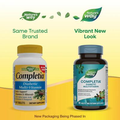 Мультивітаміни для діабетиків Nature's Way Completia Diabetic MultiVitamin без заліза, 90 таблеток