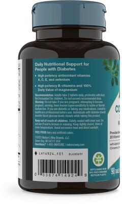Мультивітаміни для діабетиків Nature's Way Completia Diabetic MultiVitamin без заліза, 90 таблеток