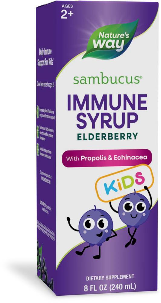 Сироп черная бузина для детей Nature's Way Sambucus Immune Syrup For Kids, 240 мл