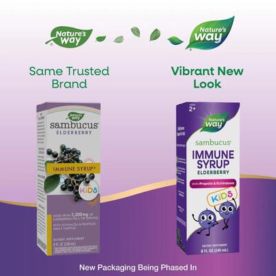 Сироп чорна бузина для дітей Nature's Way Sambucus Immune Syrup For Kids, 240 мл