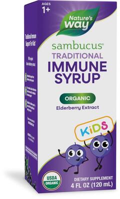Сироп черная бузина для детей Nature's Way Organic Sambucus Immune Syrup For Kids, 120 мл
