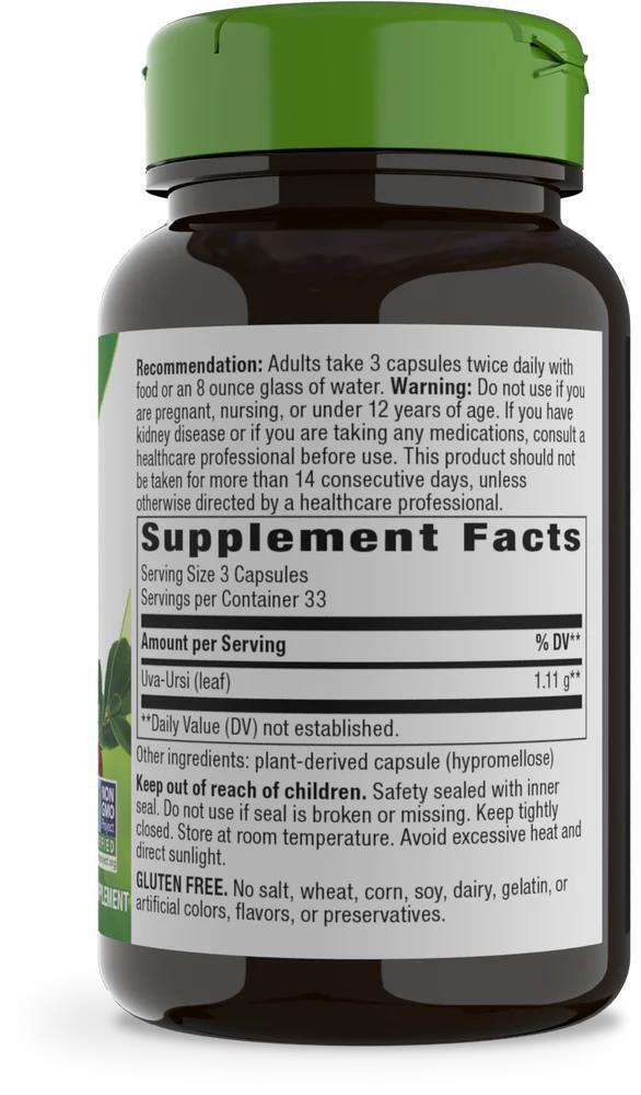 Толокнянка Nature's Way Uva Ursi Leaves, 100 веганских капсул