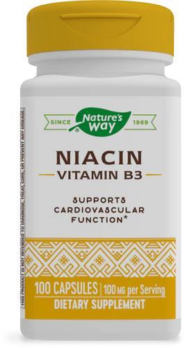 Ниацин Nature's Way Niacin (Vitamin B3) 100 мг, 100 капсул