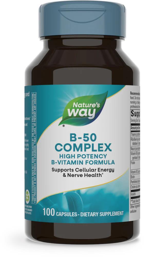 Витамины группы В Nature's Way B-50 Complex, 100 капсул