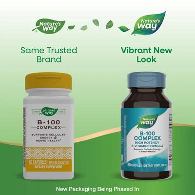 Витамины группы В Nature's Way B-100 Complex, 60 капсул