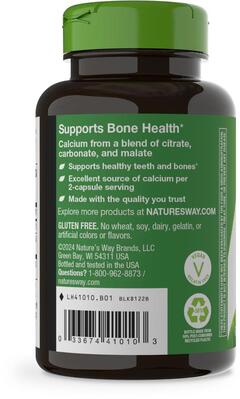 Кальция цитрат Nature's Way Calcium Citrate 250 мг, 100 капсул