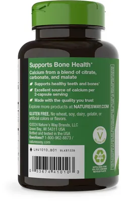 Кальцію цитрат Nature's Way Calcium Citrate 250 мг, 100 капсул
