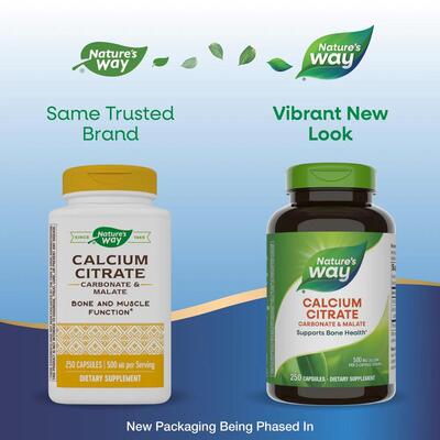 Кальция цитрат Nature's Way Calcium Citrate 250 мг, 250 капсул