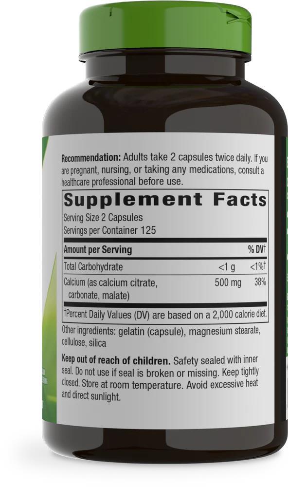 Кальция цитрат Nature's Way Calcium Citrate 250 мг, 250 капсул