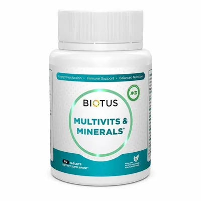 Мультивітаміни та мінерали Biotus Multivits & Minerals таблетки №60