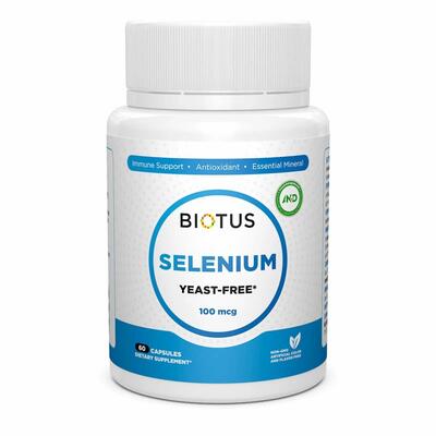 Селен без дрожжей Biotus Selenium капсулы по 100 мкг №60