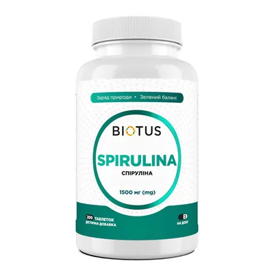Спіруліна Biotus Spirulina таблетки по 500 мг №200