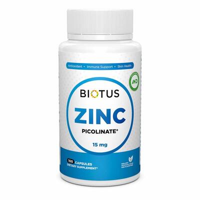 Цинк пиколинат Biotus Zinc Picolinate капсулы по 15 мг №100