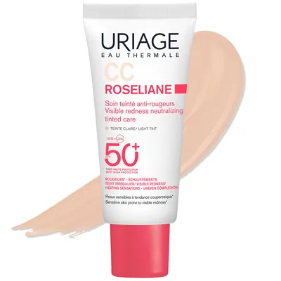 Крем для обличчя Uriage Roseliane CC Cream SPF50+ зволожуючий проти почервоніння, 40 мл