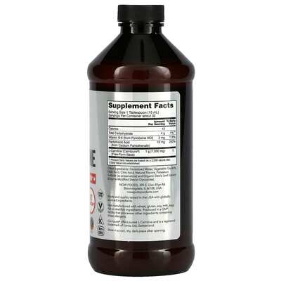 Аминокислота L-Карнитин NOW L-Carnitine Liquid 1000 мг tropical punch, 473 мл