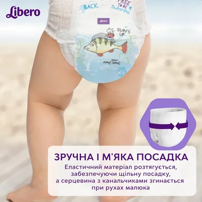 Підгузки-трусики Libero Swimpants розмір Medium, 10-16 кг, для плавання, 12 шт