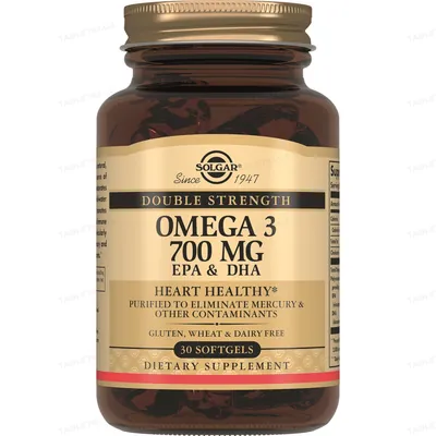 Омега-3 Solgar Double Strength Omega-3 700 мг м'які капсули №30