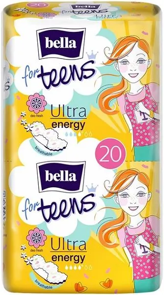 Прокладки гігієнічні Bella for Teens Energy Ultra silky drai deo exotic fruits, 20 шт