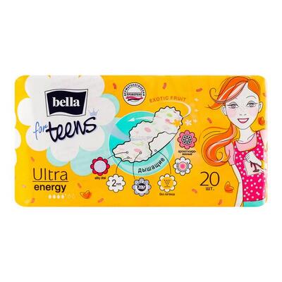 Прокладки гигиенические Bella for Teens Ultra Energy silky drai deo exotic fruits, 20 шт