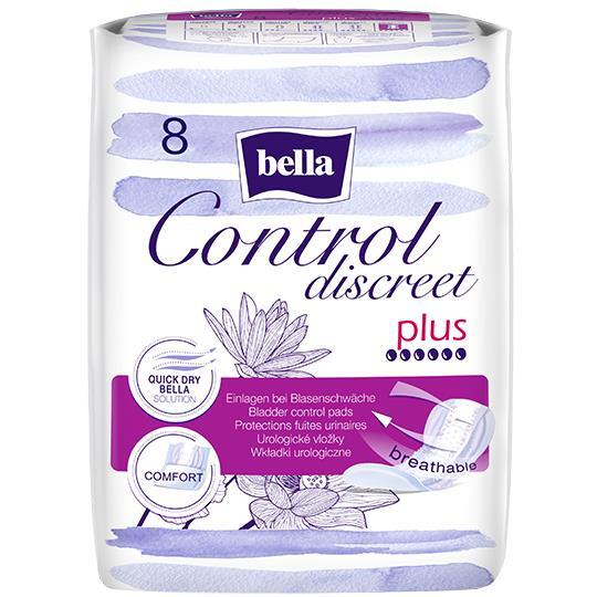 Прокладки урологические Bella Control Discreet Plus, 8 штук