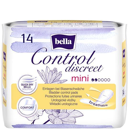 Прокладки урологические Bella Control Discreet Mini, 14 штук